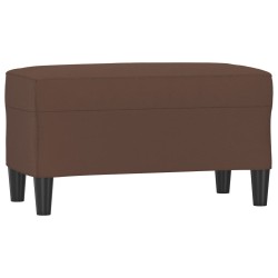 vidaXL Banco de cuero sintético marrón 70x35x41 cm