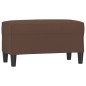 vidaXL Banco de cuero sintético marrón 70x35x41 cm