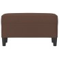 vidaXL Banco de cuero sintético marrón 70x35x41 cm