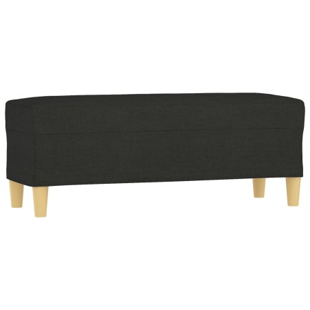 vidaXL Banco de tela negro 100x35x41 cm