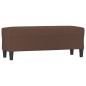 vidaXL Banco de cuero sintético marrón 100x35x41 cm