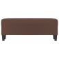 vidaXL Banco de cuero sintético marrón 100x35x41 cm