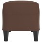 vidaXL Banco de cuero sintético marrón 100x35x41 cm