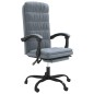 vidaXL Silla de oficina reclinable de terciopelo gris oscuro vidaXL Silla de oficina reclinable de terciopelo gris oscuro