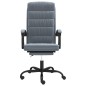 vidaXL Silla de oficina reclinable de terciopelo gris oscuro vidaXL Silla de oficina reclinable de terciopelo gris oscuro