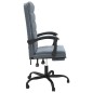 vidaXL Silla de oficina reclinable de terciopelo gris oscuro vidaXL Silla de oficina reclinable de terciopelo gris oscuro