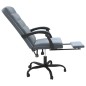 vidaXL Silla de oficina reclinable de terciopelo gris oscuro vidaXL Silla de oficina reclinable de terciopelo gris oscuro