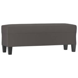 vidaXL Banco de cuero sintético gris 100x35x41 cm