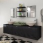 vidaXL Conjunto de muebles de baño y lavabo 8 piezas negro vidaXL Conjunto de muebles de baño y lavabo 8 piezas negro