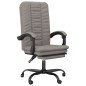 vidaXL Silla de oficina reclinable de tela gris taupé vidaXL Silla de oficina reclinable de tela gris taupé