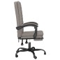 vidaXL Silla de oficina reclinable de tela gris taupé vidaXL Silla de oficina reclinable de tela gris taupé