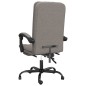 vidaXL Silla de oficina reclinable de tela gris taupé vidaXL Silla de oficina reclinable de tela gris taupé