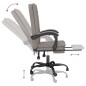 vidaXL Silla de oficina reclinable de tela gris taupé vidaXL Silla de oficina reclinable de tela gris taupé
