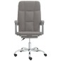 vidaXL Silla de oficina reclinable de tela gris taupé