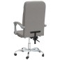 vidaXL Silla de oficina reclinable de tela gris taupé