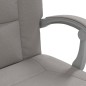 vidaXL Silla de oficina reclinable de tela gris taupé