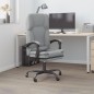 vidaXL Silla de oficina reclinable con masaje de tela gris claro