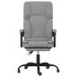 vidaXL Silla de oficina reclinable con masaje de tela gris claro