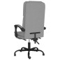vidaXL Silla de oficina reclinable con masaje de tela gris claro