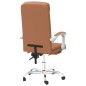 vidaXL Silla de oficina reclinable cuero sintético marrón vidaXL Silla de oficina reclinable cuero sintético marrón