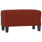 vidaXL Banco de cuero sintético rojo vino tinto 70x35x41 cm