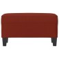 vidaXL Banco de cuero sintético rojo vino tinto 70x35x41 cm