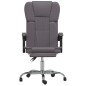 vidaXL Silla de oficina reclinable cuero sintético gris vidaXL Silla de oficina reclinable cuero sintético gris