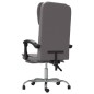 vidaXL Silla de oficina reclinable cuero sintético gris vidaXL Silla de oficina reclinable cuero sintético gris