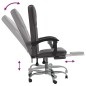 vidaXL Silla de oficina reclinable cuero sintético gris vidaXL Silla de oficina reclinable cuero sintético gris