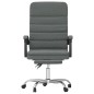 vidaXL Silla de oficina reclinable con masaje de tela gris oscuro