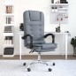 vidaXL Silla de oficina reclinable con masaje terciopelo gris oscuro vidaXL Silla de oficina reclinable con masaje terciopelo gris oscuro
