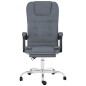 vidaXL Silla de oficina reclinable con masaje terciopelo gris oscuro vidaXL Silla de oficina reclinable con masaje terciopelo gris oscuro