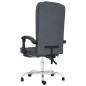 vidaXL Silla de oficina reclinable con masaje terciopelo gris oscuro vidaXL Silla de oficina reclinable con masaje terciopelo gris oscuro