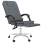 vidaXL Silla de oficina reclinable con masaje terciopelo gris oscuro vidaXL Silla de oficina reclinable con masaje terciopelo gris oscuro