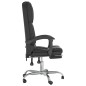vidaXL Silla de oficina reclinable masaje cuero sintético negro vidaXL Silla de oficina reclinable masaje cuero sintético negro