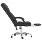 vidaXL Silla de oficina reclinable masaje cuero sintético negro vidaXL Silla de oficina reclinable masaje cuero sintético negro