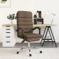 vidaXL Silla de oficina reclinable con masaje de tela marrón vidaXL Silla de oficina reclinable con masaje de tela marrón