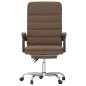 vidaXL Silla de oficina reclinable con masaje de tela marrón vidaXL Silla de oficina reclinable con masaje de tela marrón