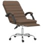 vidaXL Silla de oficina reclinable con masaje de tela marrón vidaXL Silla de oficina reclinable con masaje de tela marrón