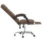 vidaXL Silla de oficina reclinable con masaje de tela marrón vidaXL Silla de oficina reclinable con masaje de tela marrón