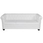 vidaXL Sofás Chesterfield de 2 y 3 plazas cuero sintético blanco vidaXL Sofás Chesterfield de 2 y 3 plazas cuero sintético blanco