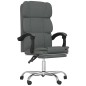 vidaXL Silla de oficina reclinable de tela gris oscuro vidaXL Silla de oficina reclinable de tela gris oscuro