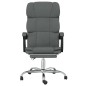 vidaXL Silla de oficina reclinable de tela gris oscuro vidaXL Silla de oficina reclinable de tela gris oscuro