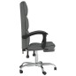vidaXL Silla de oficina reclinable de tela gris oscuro vidaXL Silla de oficina reclinable de tela gris oscuro