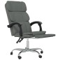 vidaXL Silla de oficina reclinable de tela gris oscuro vidaXL Silla de oficina reclinable de tela gris oscuro