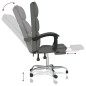 vidaXL Silla de oficina reclinable de tela gris oscuro vidaXL Silla de oficina reclinable de tela gris oscuro