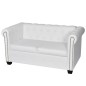 vidaXL Sofás Chesterfield de 2 y 3 plazas cuero sintético blanco vidaXL Sofás Chesterfield de 2 y 3 plazas cuero sintético blanco