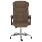 vidaXL Silla de oficina reclinable de tela marrón vidaXL Silla de oficina reclinable de tela marrón