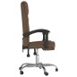 vidaXL Silla de oficina reclinable de tela marrón vidaXL Silla de oficina reclinable de tela marrón
