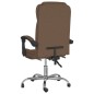 vidaXL Silla de oficina reclinable de tela marrón vidaXL Silla de oficina reclinable de tela marrón